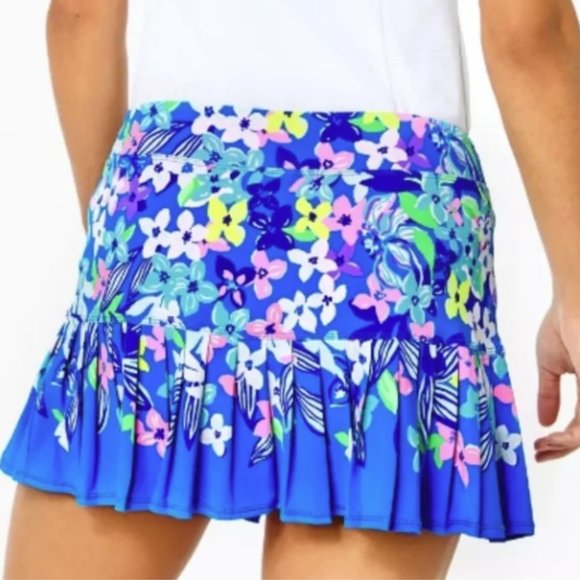 Lilly Pulitzer Luxletic Borealis Blue Social Sunset 13" Taye Skort UPF 50+ NWT - Picture 4 of 12